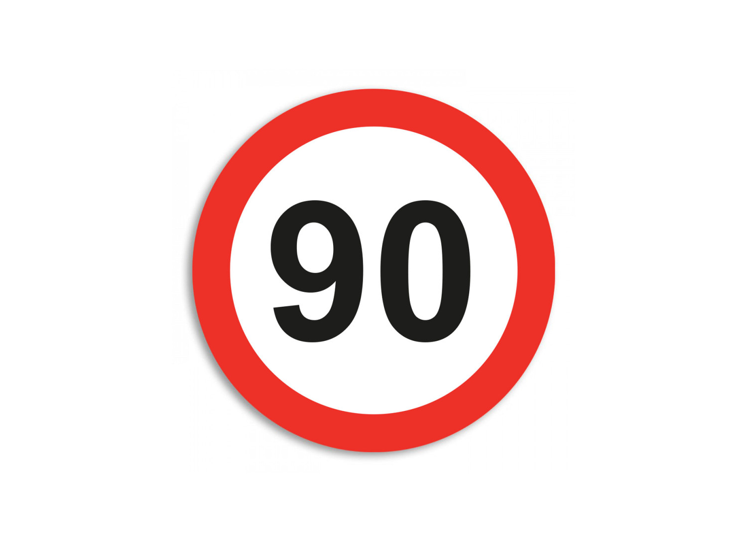 Наклейка 80 км/год