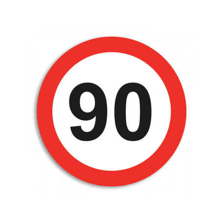 Наклейка 80 км/год