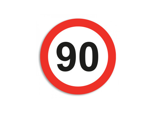 Наклейка 80 км/год