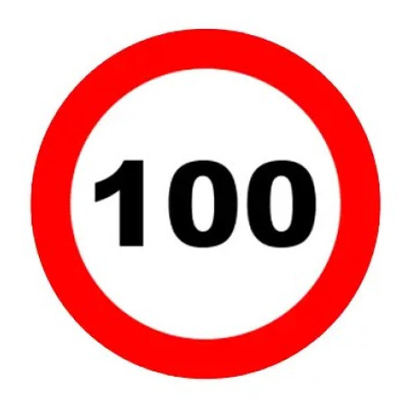 Наклейка 100 км/год (200 мм)