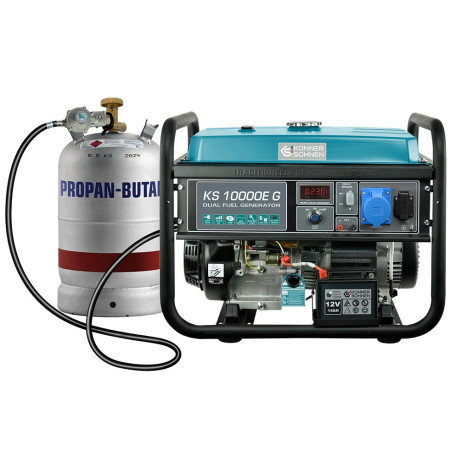 Генератор KS 10000E G 8кВт 230V (1-фазний, бензин+газ)