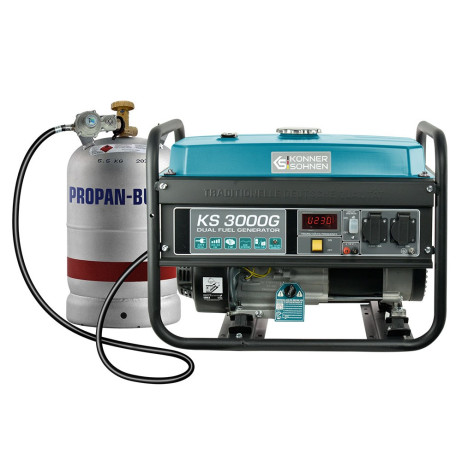 Генератор KS 3000G 3кВт 230V (1-фазний, бензин+газ)