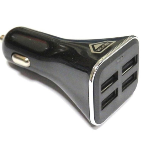 Автомобільний зарядний пристрій 4USB (12 / 24V - 5V 4,8A), чорне