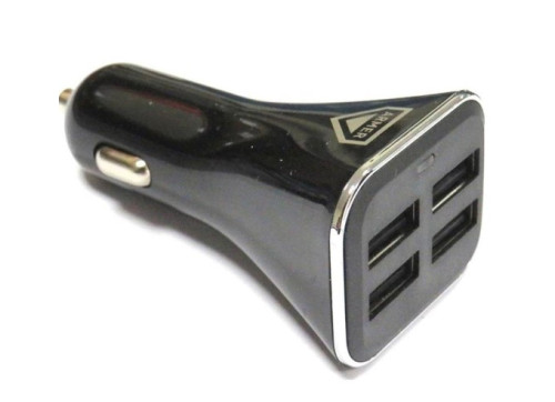 Автомобільний зарядний пристрій 4USB (12 / 24V - 5V 4,8A), чорне