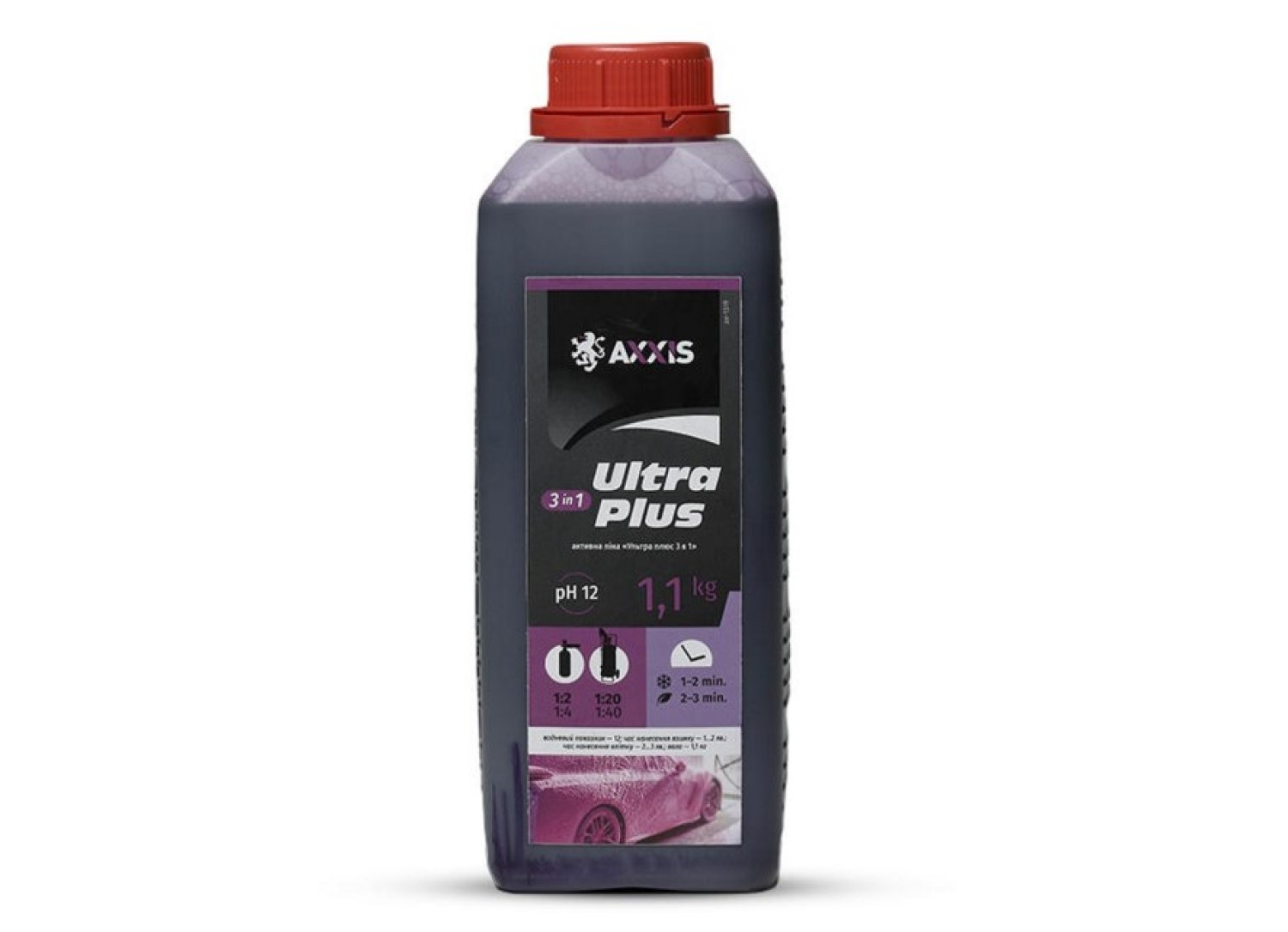 Активна піна AXXIS Ultra Plus фіолетова (каністра 1л)