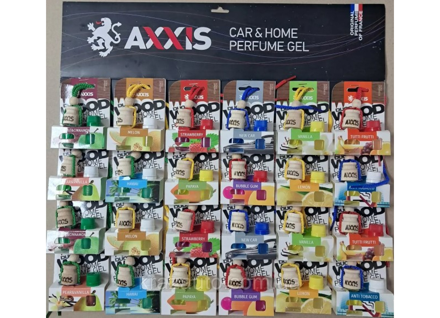 Ароматизатор AXXIS MIX Wood DUOS на планшеті 24шт (12 ароматів)