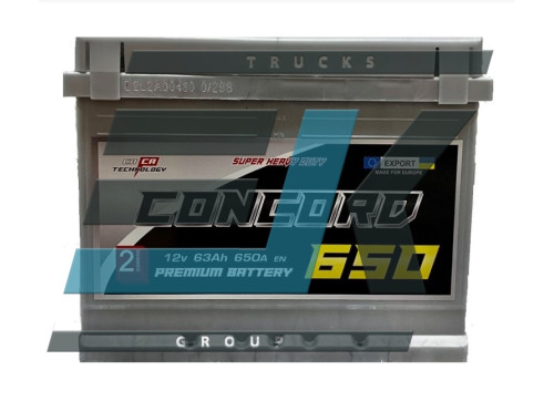 Акумулятор Concord 63Ah 650A R