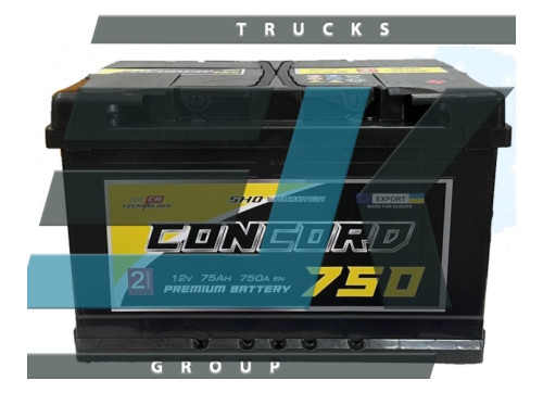 Акумулятор Concord 75Ah 750A R