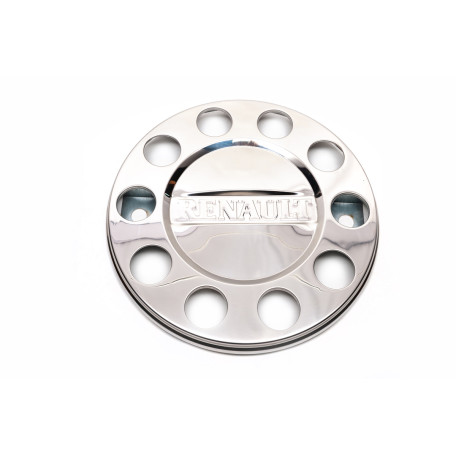 Ковпак 10 отворів нержавійка 22.5 з написом RENAULT (кріплення на 3 болта)