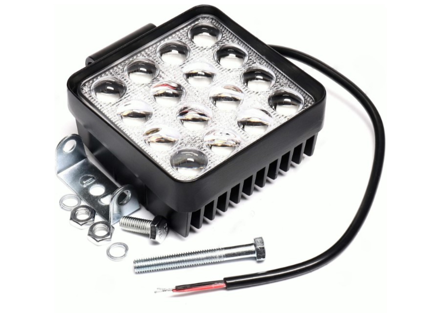 Фара LED квадратна 48W (16 діодів) (8.5см х 8.5см х 1.5см) 3D лінза Mini