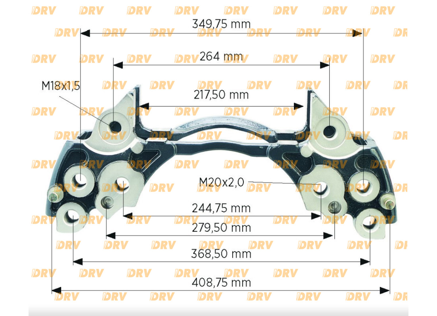 Скоба супорту MERITOR RVI AE, DXI, VOLVO з монтажними болтами
