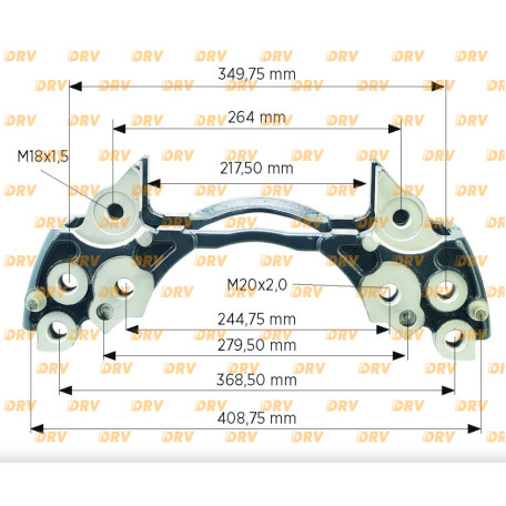 Скоба супорту MERITOR RVI AE, DXI, VOLVO з монтажними болтами