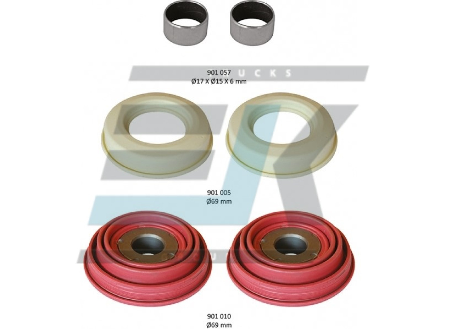 Рем. комплект супорта з буртом KNORR SL7/SM7/ST7 69mm