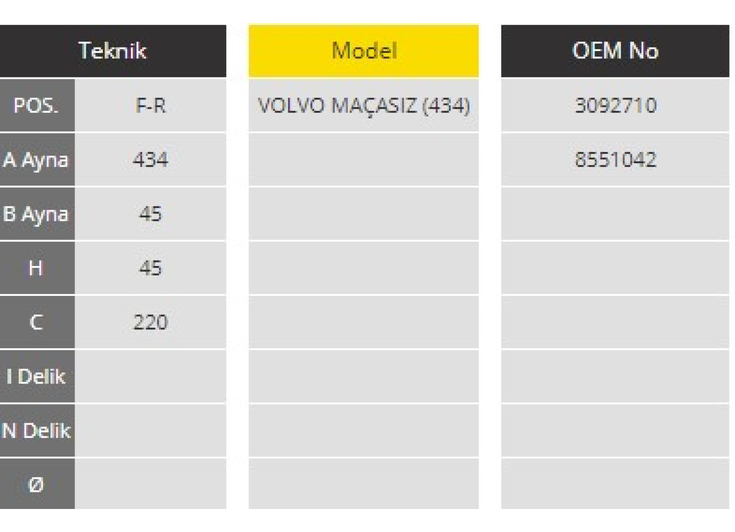 Диск гальмівний VOLVO, RVI не вентильований