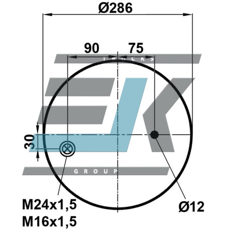 Пневмоподушка RVI 4912NP10 без стакана
