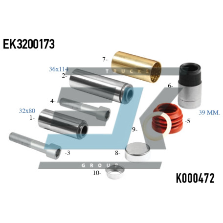 Рем. комплект KNORR SN6/SN7/SK7 направляючі