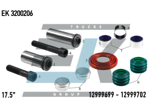 Рем. комплект супорта WABCO 12999699