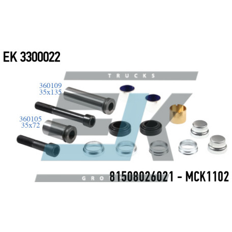 Рем. комплект супорта MERITOR MCK1102