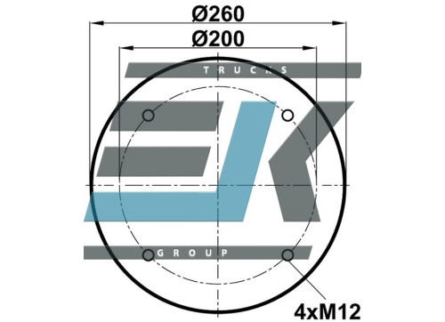 Пневмоподушка SAF 4023NP03 з мет. стаканом