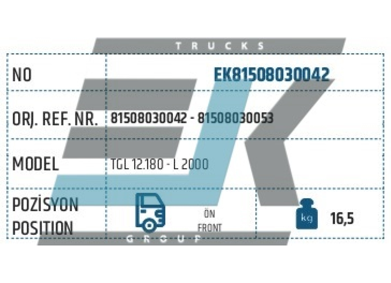 Диск гальмівний MAN 81508030042