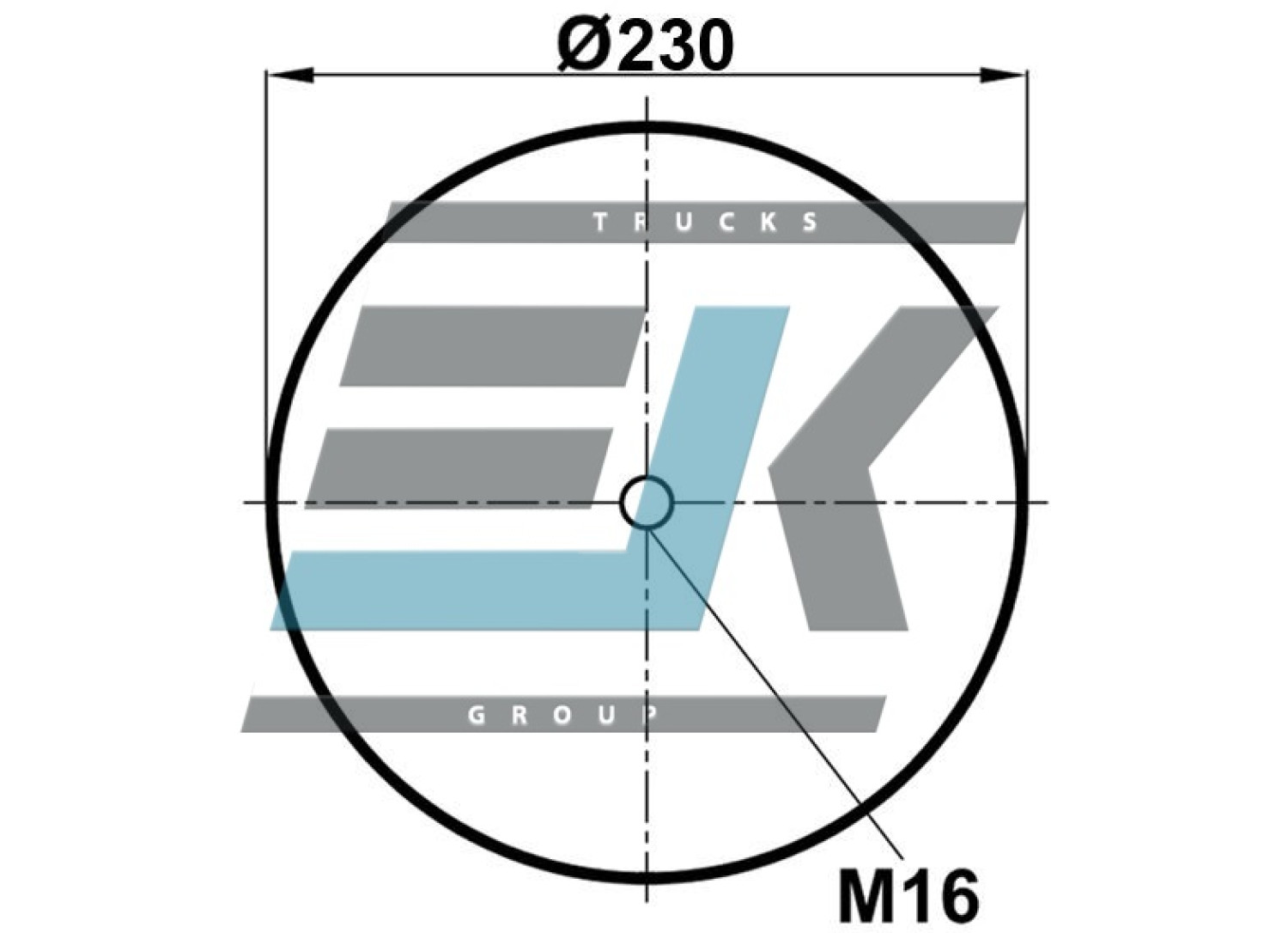 Пневмоподушка DAF 836MK1 з металевим стаканом