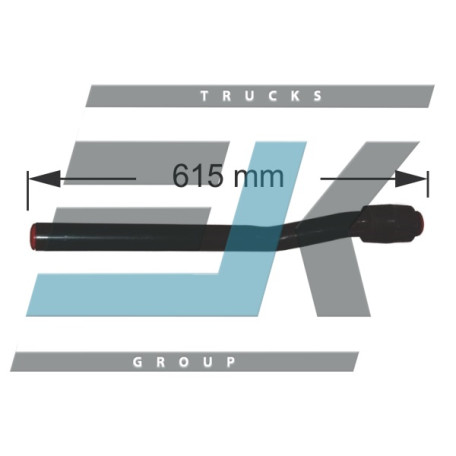 Кронштейн кріплення крила труба DAF XF106 кривий 615mm