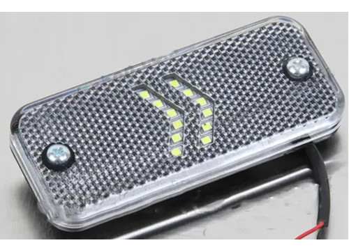 Ліхтар габаритний бортовий білий з стрілкою LED 12 діодів