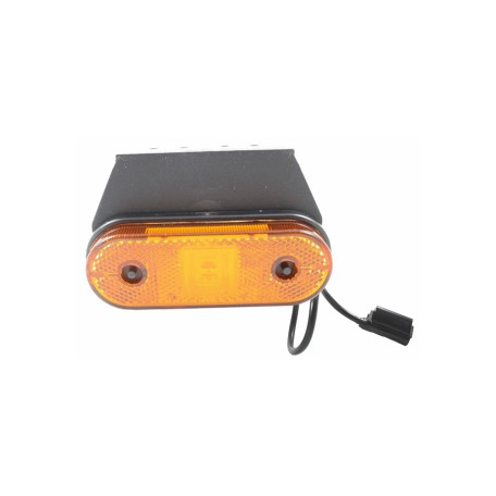 Ліхтар габаритний овальний жовтий діодний 120x46 з кріпленням і фішкою