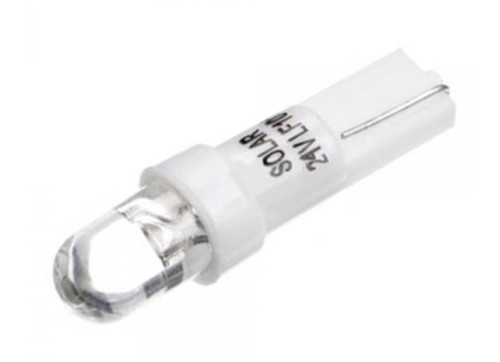 Лампочка діодна *124-1,2* LED24V T5 W2*4,6d 1leds white 2шт