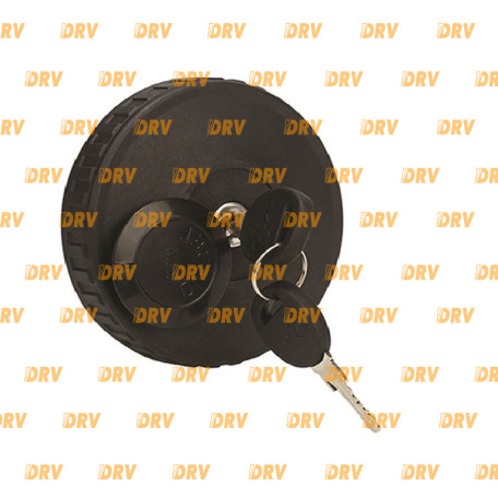 Кришка паливного баку 80 мм платсикова з замком, з пилезах. ковпаком