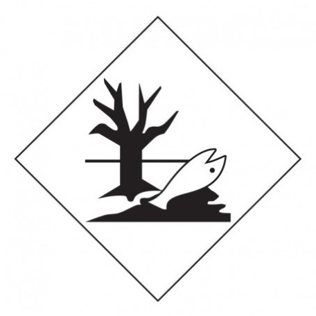 Наклейка знак небезпечної для довкілля речовини, 30x30 см (риба)