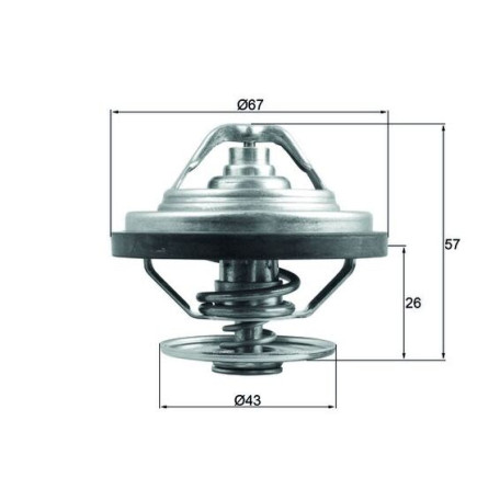 Термостат 87°C MAN TGA, TGS I, TGX D2066LF01-D2066LUH48 12.00-