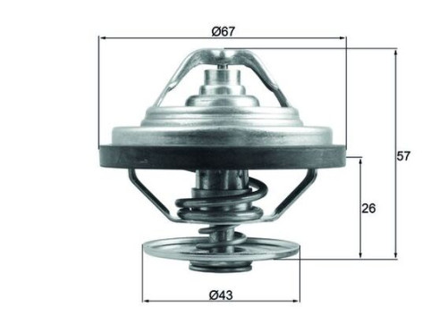 Термостат 87°C MAN TGA, TGS I, TGX D2066LF01-D2066LUH48 12.00-
