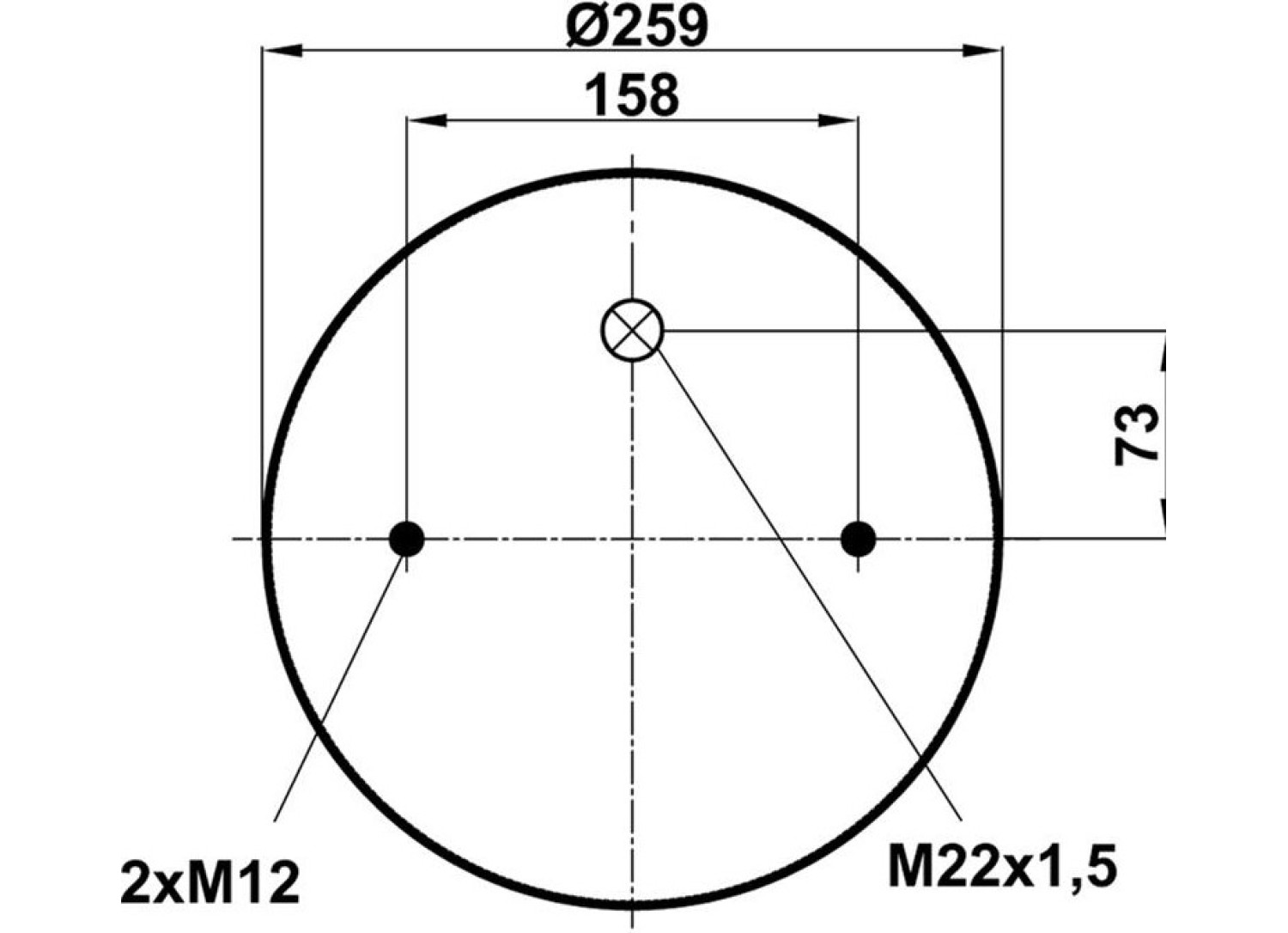 Пневмоподушка SAF 4004NP03 з метал.стаканом