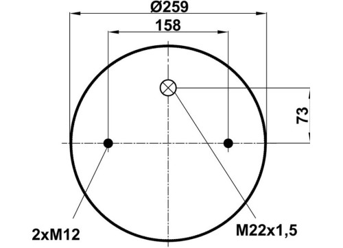Пневмоподушка SAF 4004NP03 з метал.стаканом