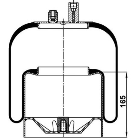 Пневмоподушка MERCEDES-BENZ 4390NP02 з стаканом