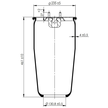 Пневмоподушка VOLVO 4713NP02 без стакана