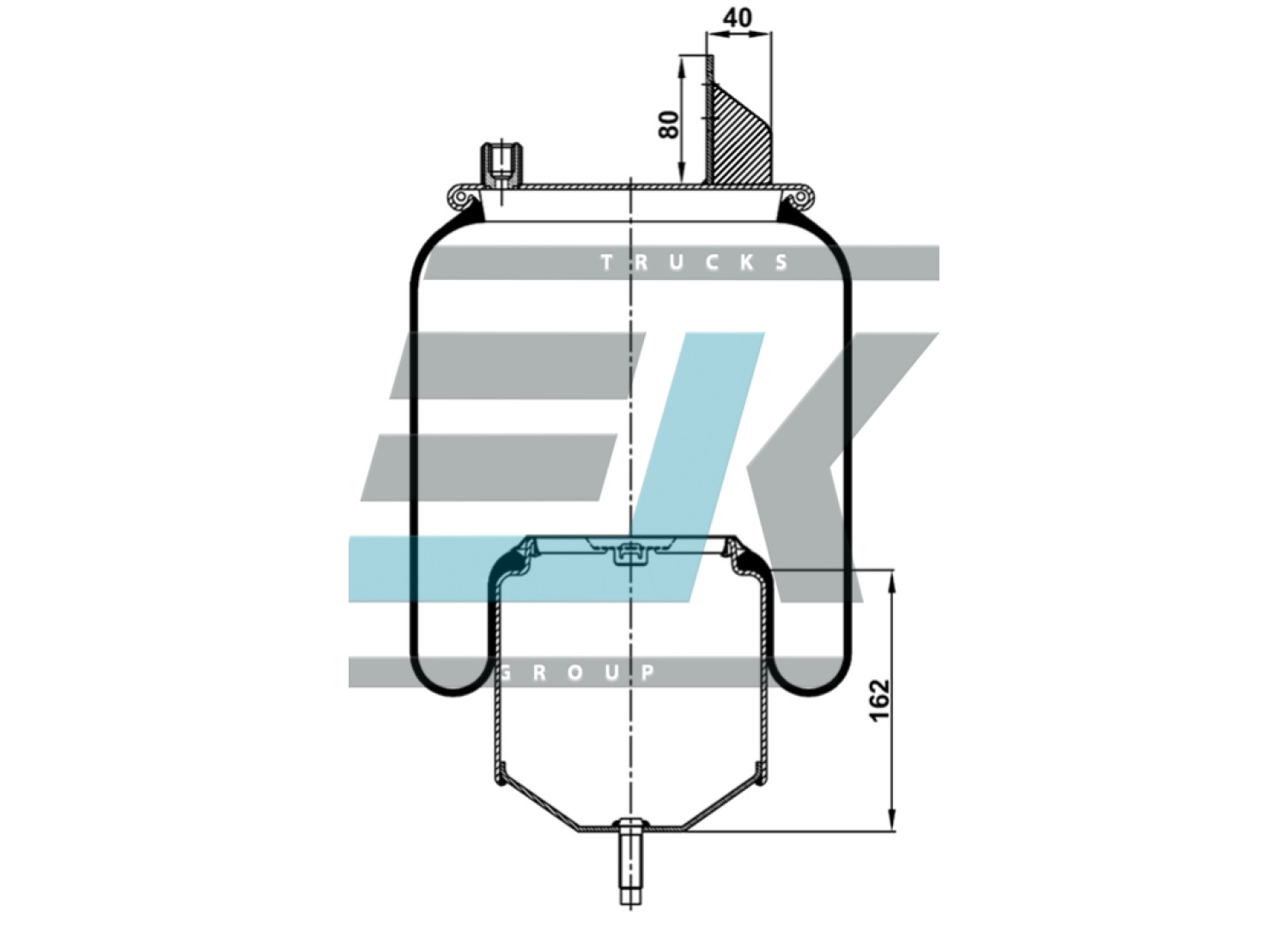 Пневмоподушка VOLVO 6608NP01 з стаканом