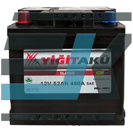 Акумулятор Yigit Aku Classic 52Ah 480A L