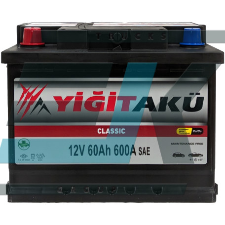 Акумулятор Yigit Aku Classic 60Ah 600A L