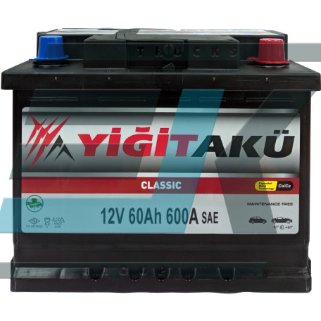 Акумулятор Yigit Aku Classic 60Ah 600A R