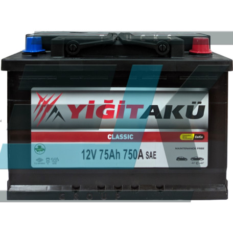 Акумулятор Yigit Aku Classic 75Ah  750A R