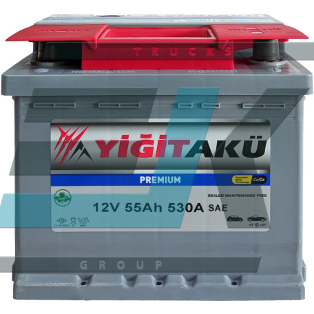 Акумулятор Yigit Aku Premium 55Ah 530A R h175