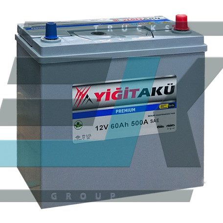 Акумулятор Yigit Aku Premium Asia 60Ah 500A R 75B24L