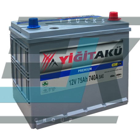 Акумулятор Yigit Aku Premium Asia 75Ah 740A R 85D256L